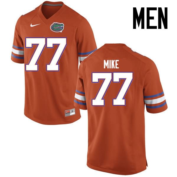 NCAA Florida Gators Andrew Mike Men's #77 Nike Orange Stitched Authentic College Football Jersey HUU5864KP